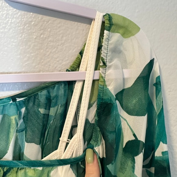 Anthropologie Fig And Flower Size-XL Midi Dress Tiered Floral Boho - Picture 12 of 16